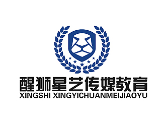 秦曉東的醒獅星藝傳媒教育 動(dòng)物頭像logologo設(shè)計(jì)