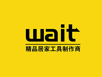 秦曉東的wait制造工具英文字體logologo設(shè)計