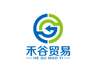 王濤的禾谷貿(mào)易公司對(duì)稱圖標(biāo)logo設(shè)計(jì)