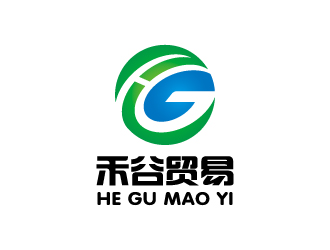 楊勇的禾谷貿(mào)易公司對稱圖標(biāo)logo設(shè)計