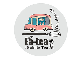 Ea-tea可愛奶茶商標設計logo設計