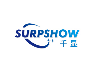 連杰的千顯 SURPSHOW ，標(biāo)識對稱logo設(shè)計(jì)