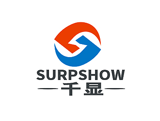 盛銘的千顯 SURPSHOW ，標(biāo)識(shí)對(duì)稱logo設(shè)計(jì)