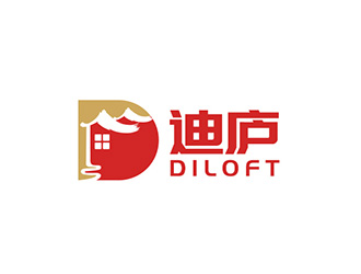 吳曉偉的迪廬；DILOFT 對稱標志logo設(shè)計