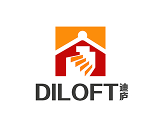 潘樂的迪廬；DILOFT 對稱標志logo設(shè)計