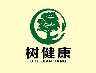 勞志飛的樹健康綠色植物圖標(biāo)logo設(shè)計