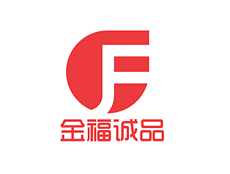 盛銘的金福誠品圖形對稱logo設(shè)計