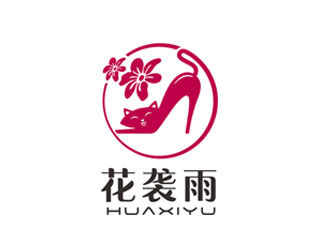 郭慶忠的花襲雨女鞋商標設計logo設計