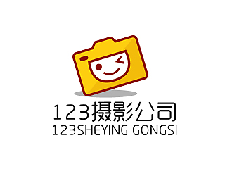 秦曉東的123攝影工作室logo設(shè)計