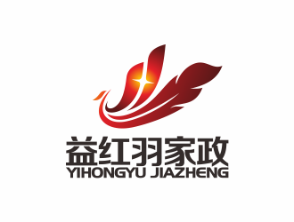 何嘉健的成都益紅羽家政logo設(shè)計(jì)