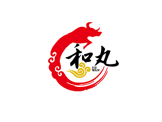 秦曉東的和丸牛肉館店鋪logo設(shè)計(jì)