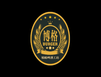 孫金澤的博格精釀啤酒工坊負空間logo設(shè)計logo設(shè)計