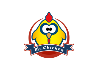 安冬的Mr Chicken炸雞商標logo設計