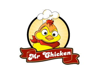 曉熹的Mr Chicken炸雞商標(biāo)logo設(shè)計(jì)