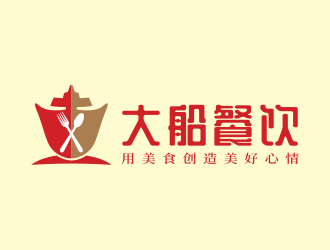 林思源的大船餐飲（公司名稱：寧波大船餐飲管理有限公司）logo設計