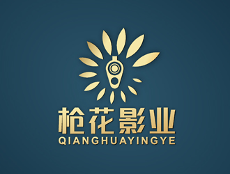 王仁寧的槍花影業(yè)logo設(shè)計