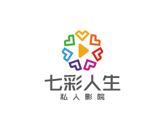 周金進的七彩人生私人影院logo設計