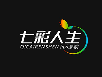 吳曉偉的七彩人生私人影院logo設計