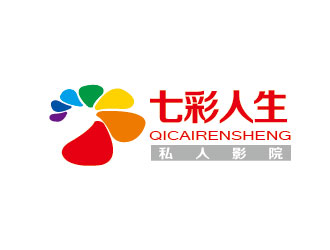 李賀的七彩人生私人影院logo設計