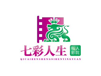 孫金澤的七彩人生私人影院logo設(shè)計