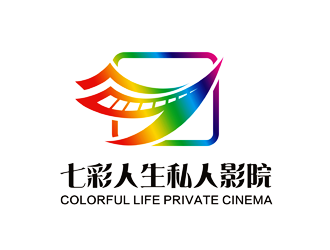 譚家強的七彩人生私人影院logo設計