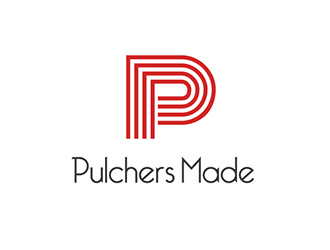 吳曉偉的Pulchers Made英文線條日用品品牌logologo設(shè)計(jì)