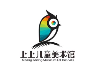 郭慶忠的線條行動(dòng)物品牌logo－丄上兒童美術(shù)館logo設(shè)計(jì)