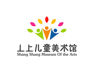 潘樂(lè)的線條行動(dòng)物品牌logo－丄上兒童美術(shù)館logo設(shè)計(jì)