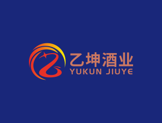 湯儒娟的乙坤酒業(yè)紅酒葡萄酒logo設(shè)計(jì)