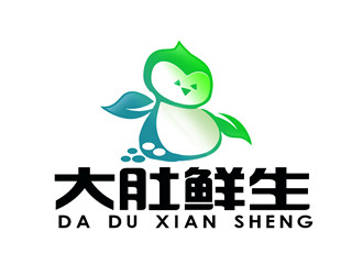 朱兵的大肚鮮生豬肉銷售logologo設(shè)計(jì)