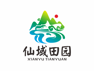 何嘉健的仙域田園山水畫logologo設(shè)計