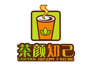 潘樂的茶顏知己連鎖飲料店標志設計logo設計