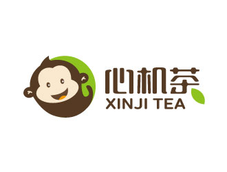 張曉明的心機茶飲品奶茶logologo設(shè)計