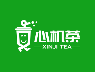 譚家強的心機茶飲品奶茶logologo設(shè)計