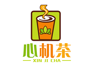 潘樂的心機茶飲品奶茶logologo設(shè)計