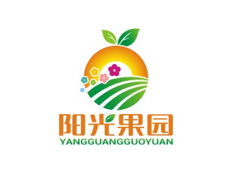 曾翼的陽光果園水果鮮花logo設(shè)計logo設(shè)計