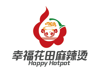 潘樂(lè)的幸?；ㄌ锫槔睜C （Happy Hotpot）logo設(shè)計(jì)