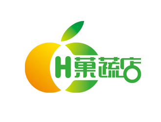 趙鵬的H菓蔬店logo設計