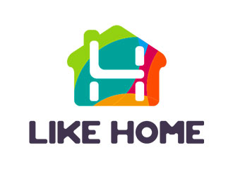 鐘炬的途中 like home民宿品牌logo設(shè)計logo設(shè)計