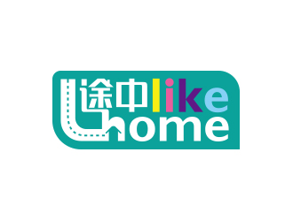 黃安悅的途中 like home民宿品牌logo設(shè)計logo設(shè)計