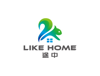 周金進的途中 like home民宿品牌logo設(shè)計logo設(shè)計