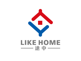 葉美寶的途中 like home民宿品牌logo設(shè)計logo設(shè)計