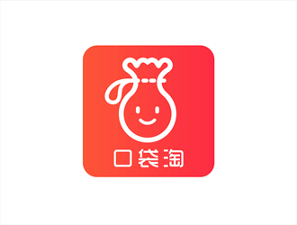 唐國強的口袋淘logo設(shè)計