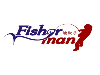 楊占斌的漁歌子 Fisherman釣魚漁具商標logo設計