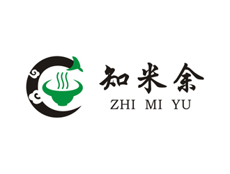 孫永煉的知米余牛肉粉餐廳標志logo設計