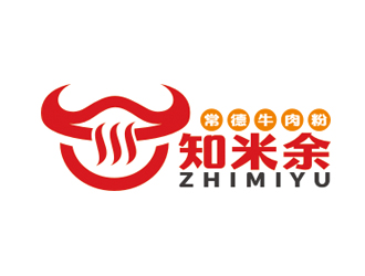 趙鵬的知米余牛肉粉餐廳標志logo設計