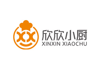 趙鵬的欣欣小廚餐廳標志設計logo設計