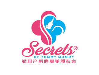 陳曉濱的嬌雅產(chǎn)后修復(fù)美顏專家secrets of yummy mummylogo設(shè)計(jì)