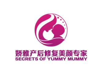 余亮亮的嬌雅產(chǎn)后修復美顏專家secrets of yummy mummylogo設計