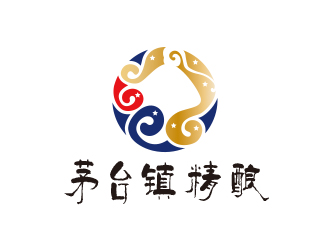 黃安悅的茅臺鎮(zhèn)精釀白酒商標設(shè)計logo設(shè)計